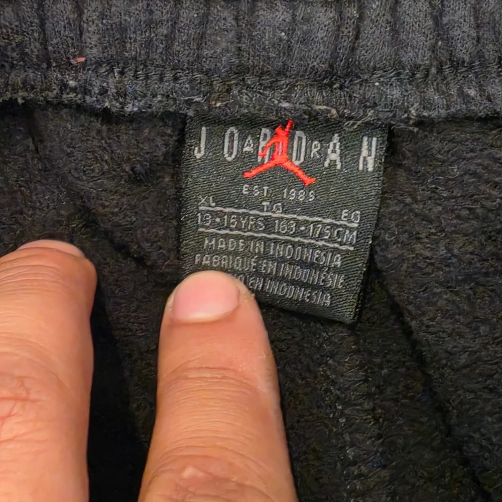 Jordan Boys XL Black Fleece Cargo Jogger Sweatpants Jumpman Logo 13-15 Years
